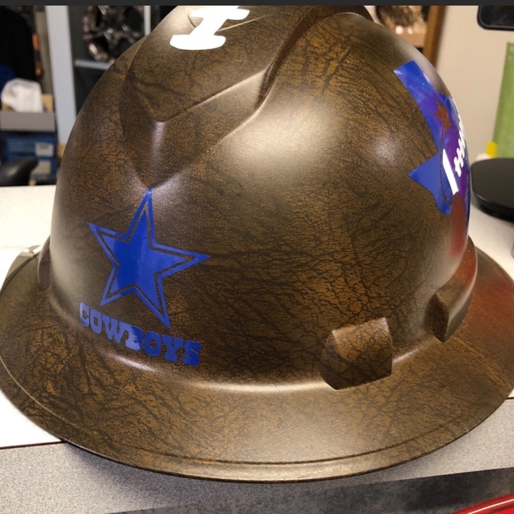 One of a kind HYDROGRAPHIC custom TEAM hard hat